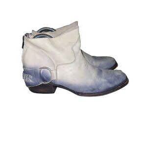 FREEBIRD by Steven Cali Ombre Dip Dye Gray Ankle Boots Women's Sz 8